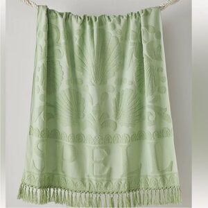 Free People x Spell Seashell Beach Towel in Pistachio NWT
